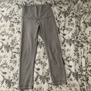 Light Grey Lululemon Crop Leggings